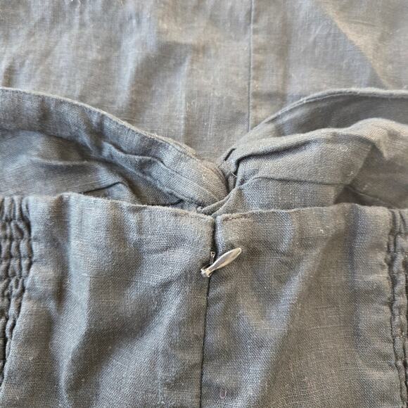 Madewell 100% Linen Cutout Strapless Midi Dress Size 00 NWT - Picture 7 of 11